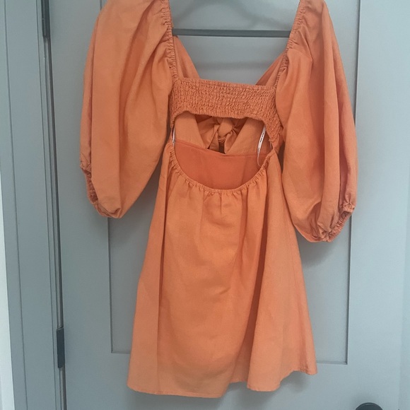 Long sleeve bow mini dress - Picture 3 of 3